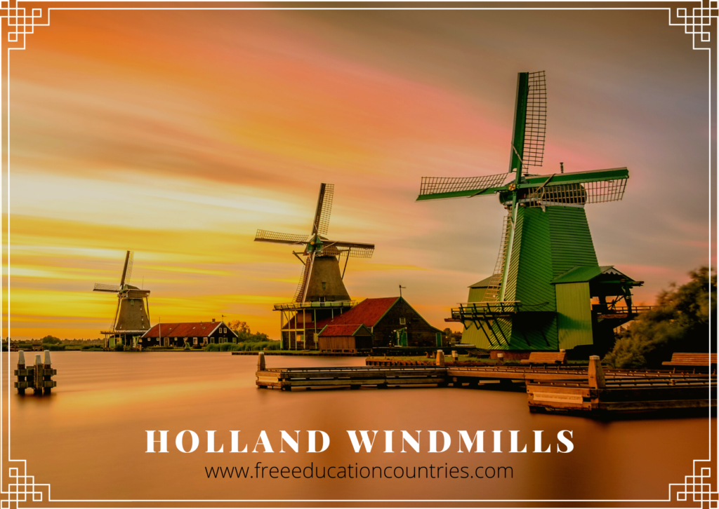The Netherlands
Holland Windmills beautiful countries in Europe.