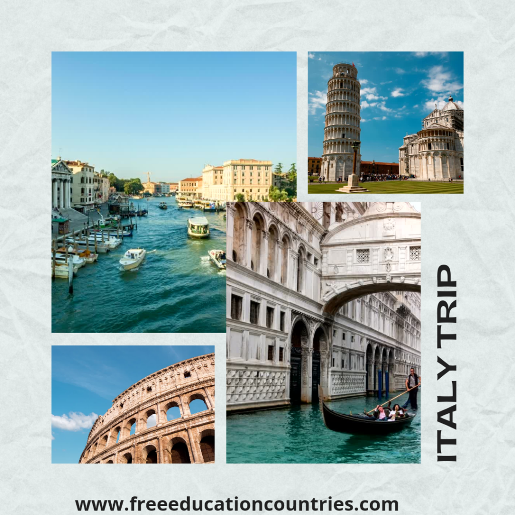 Venice, Pisa tower, Colosseum, and city of canal views in Italy.
Most beautiful country in the world.