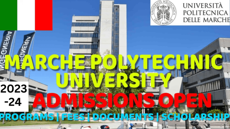 No Application Fee Marche Polytechnic University Admission 2023-24