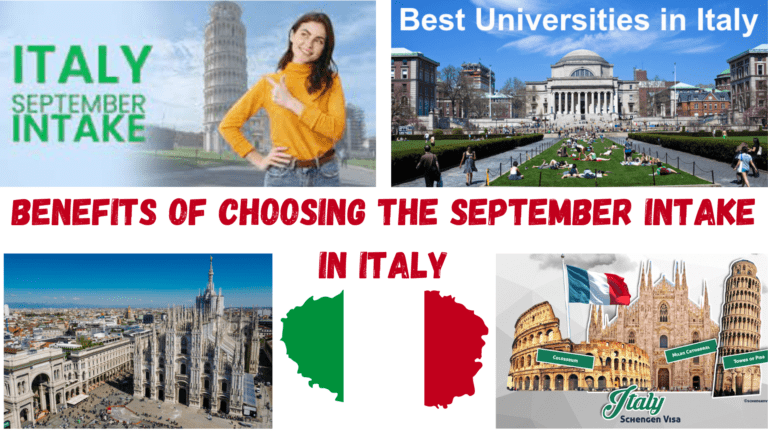 Benefits of Choosing the September Intake in Italy 2024