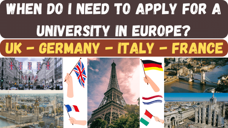 When Do I Need to Apply for a University in Europe?