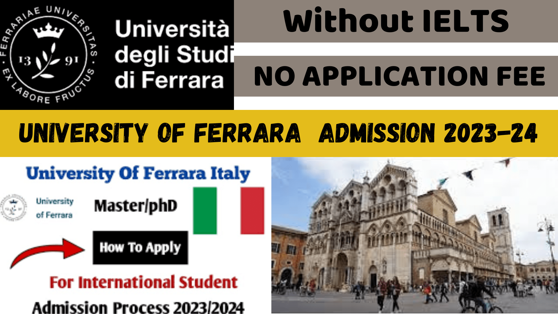 University of Ferrara Apply Online Admission 2023-24 | No Application Fee | Without IELTS